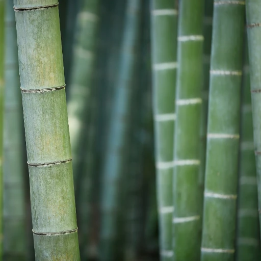 Green bamboo plants