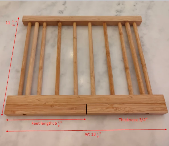 Beech Wood Fresh Pasta Drying Rack. With Foldable Single Rack