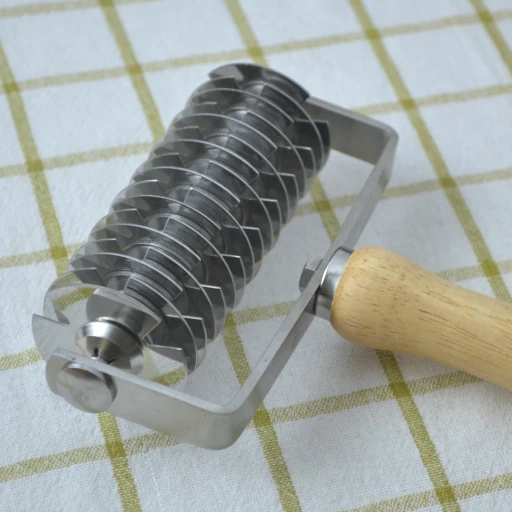 Lattice cutter resting on a cotton fabric