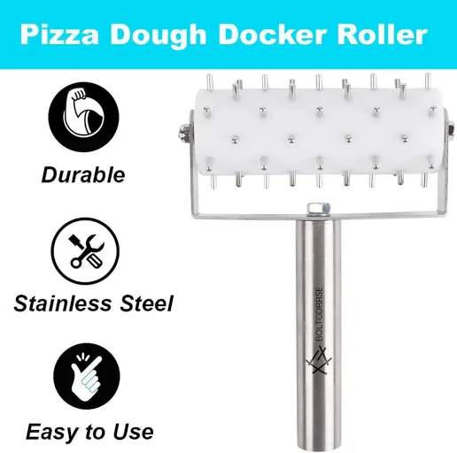 Pizza dough docker for making holes on dough quickly.